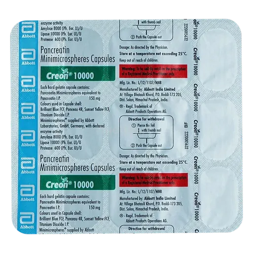 creon 10000 capsule 15's